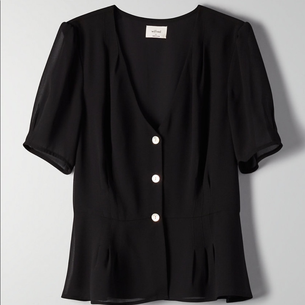 SOLD Aritzia Wilfred button blouse - Picture 1 of 6
